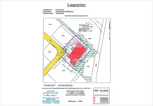 Roth Bau - Immobilien - Wohnanlage Eizen II Orsingen - Lageplan