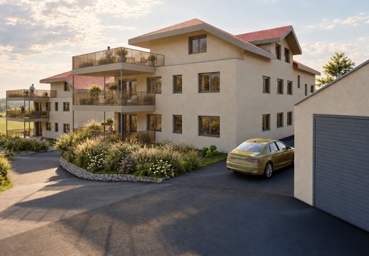 Roth Bau - Immobilien - 2 Mehrfamilienhäuser in Orsingen - 3D Visualisierung 03